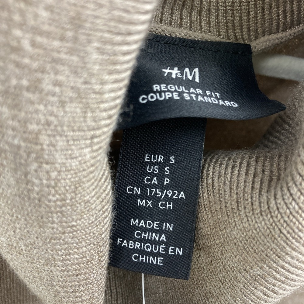H&M Men's Sweater Size Small Taupe NWT - Picture 10 of 10